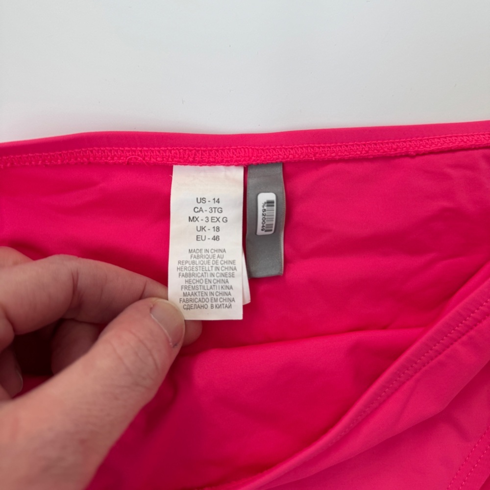 La Blanca Pink Island Goddess Loop Side Tie Hipster Swim Bottom Women's Size 14 - Picture 5 of 8